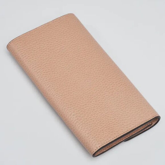 Gucci Interlocking GG Camelia Soft Leather Wallet Marmont Light Beige Italy NEW - Picture 3 of 13